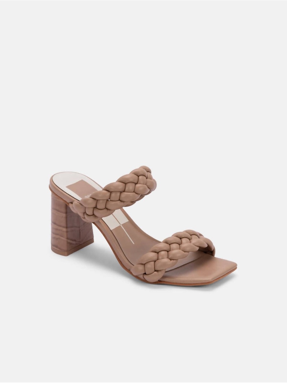 NEW Dolce Vita Paily Braided Two-Strap Block Heel Sandal - Cafe Stella